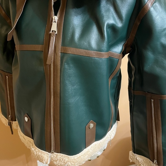 Faux Fur Aviator Jacket - Picture 4 of 6